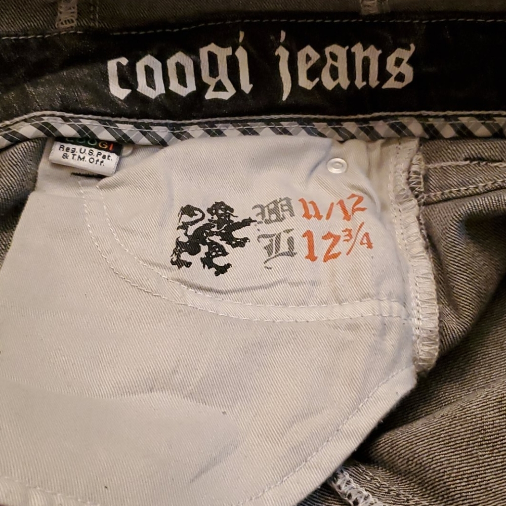 COOGI Washed Denim Halter Jumpsuit Romper in Faded Black/Grey - Picture 11 of 12
